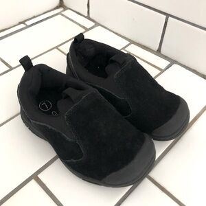 Kids Black Slip-On Cherokee Suede Loafer Shoes
